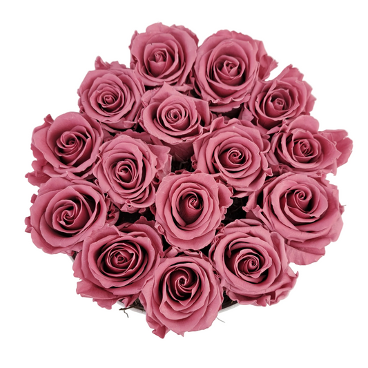 Flowerbox 15 stabilizovaných ruží - ETERNAL Flowers - Cherry pink