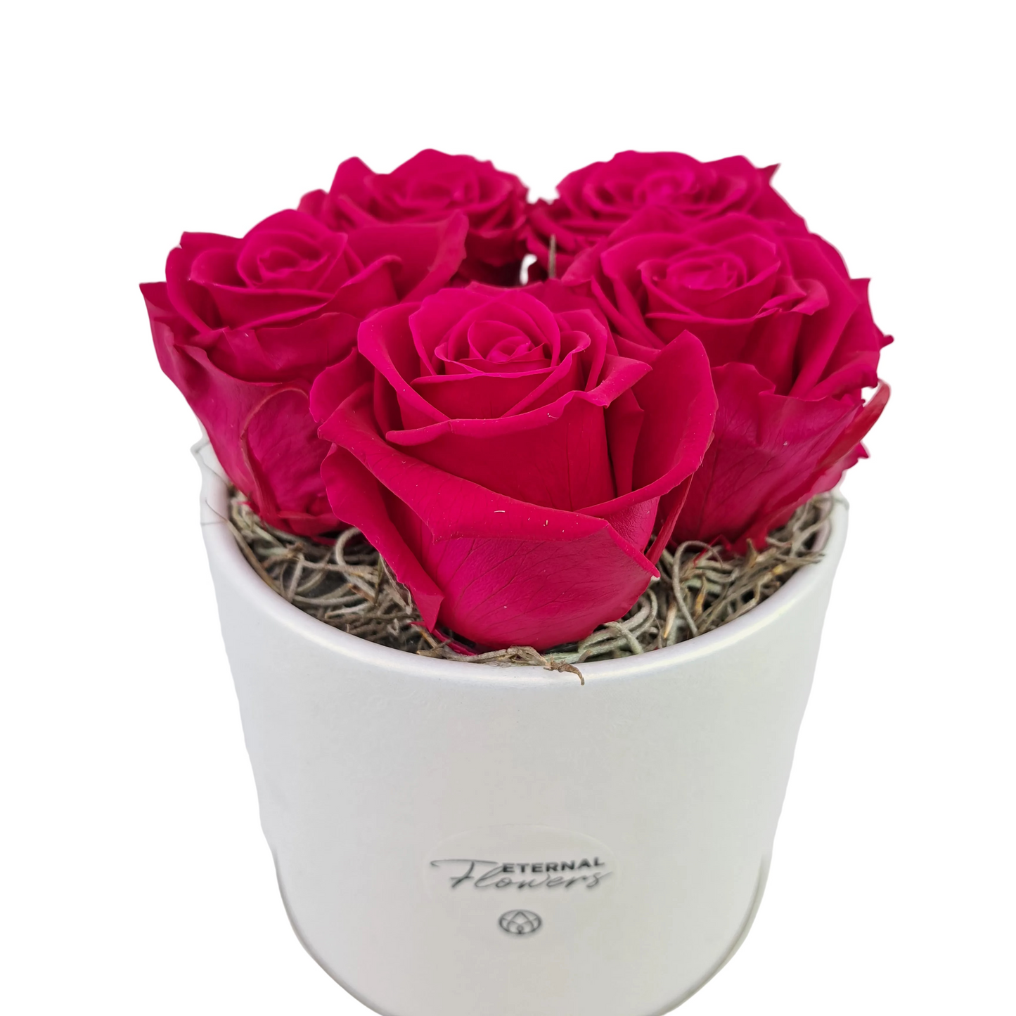 Flowerbox 5 stabilizovaných ruží - ETERNAL Flowers - Magenta