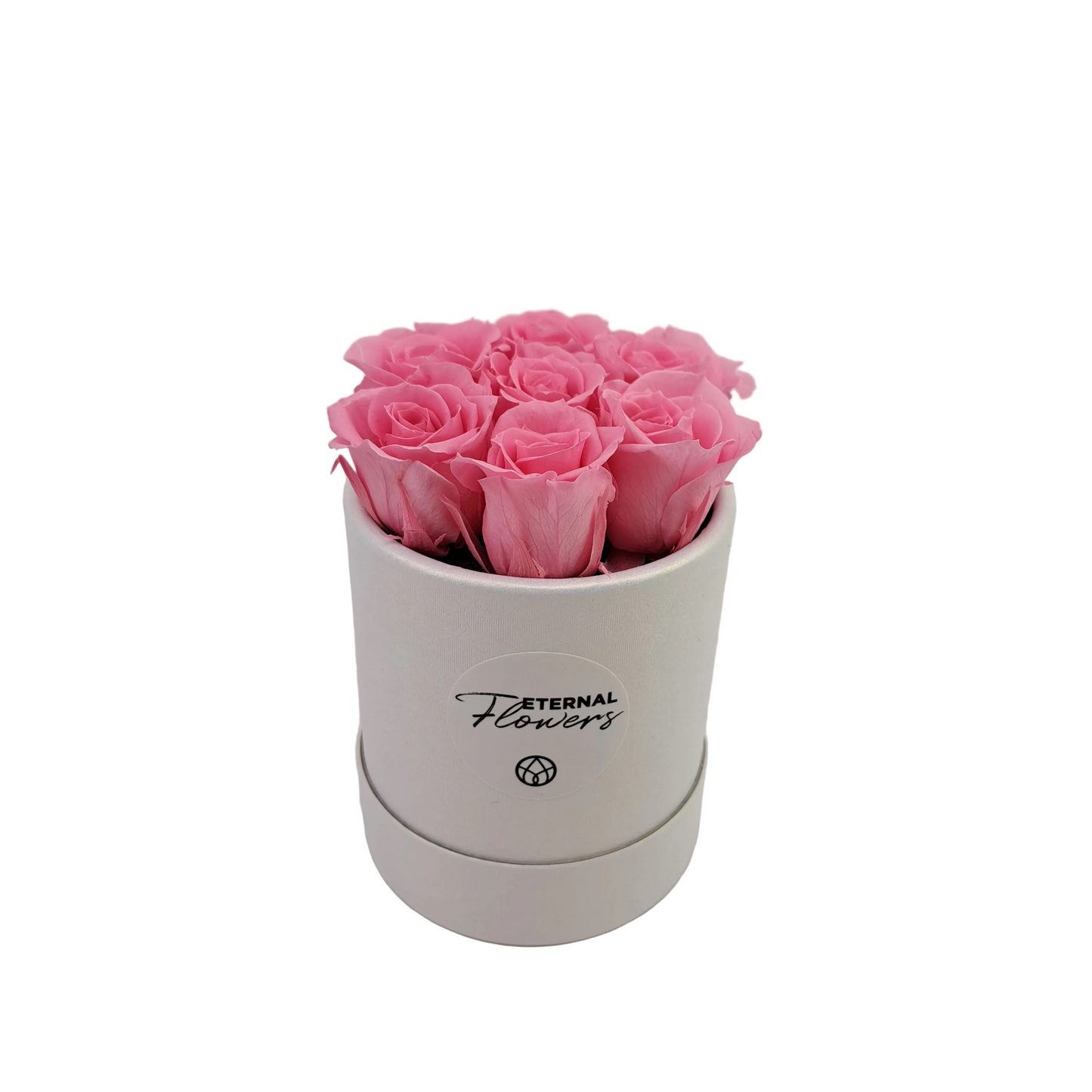 Donáška kvetov - Flowerbox 7 stabilizovaných ruží „Pink Glow“ - slovenske-kvety.sk