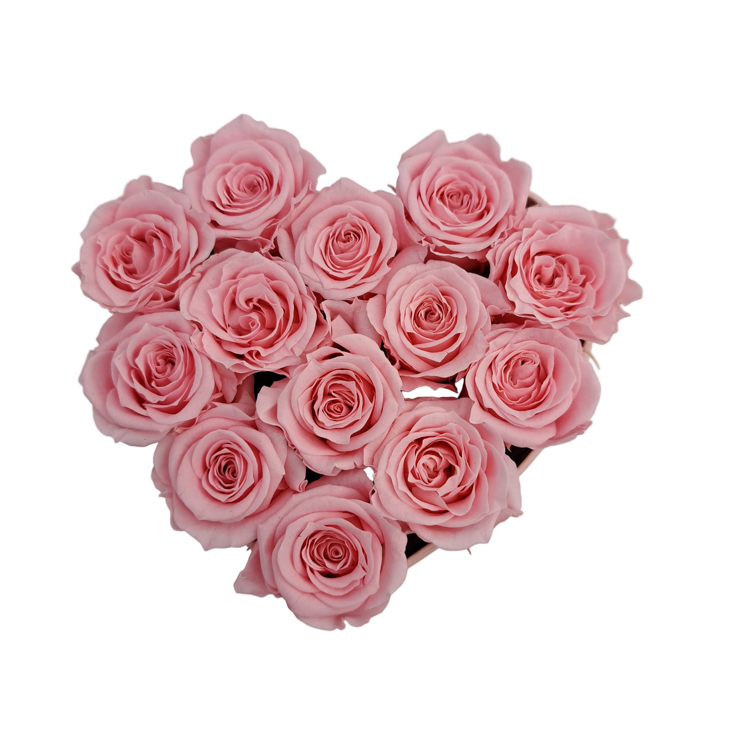 Donáška kvetov - Mini Flowerbox 13 v tvare srdca, ružový „Love Heart“ - slovenske-kvety.sk