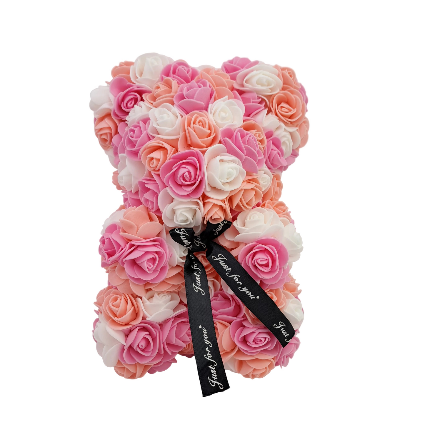 Medvedík z ruží - trikolora pink