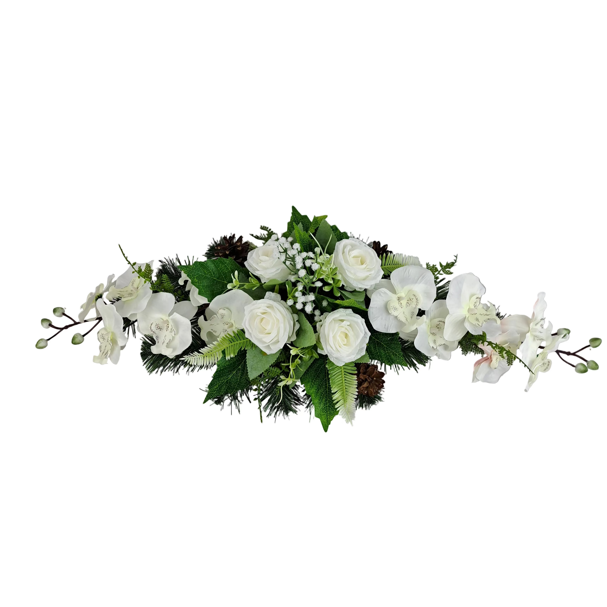 Donáška kvetov - Smútočná kytica Orchidea - Biela - slovenske-kvety.sk