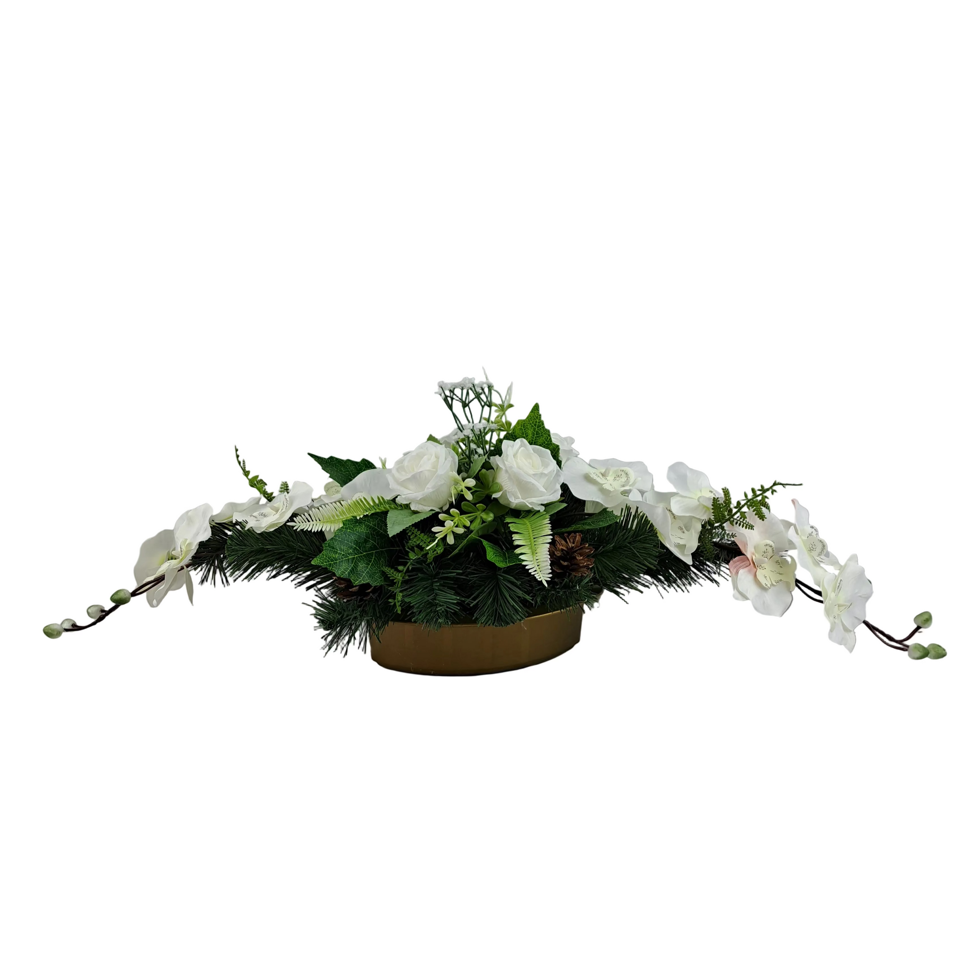 Donáška kvetov - Smútočná kytica Orchidea - Biela - slovenske-kvety.sk