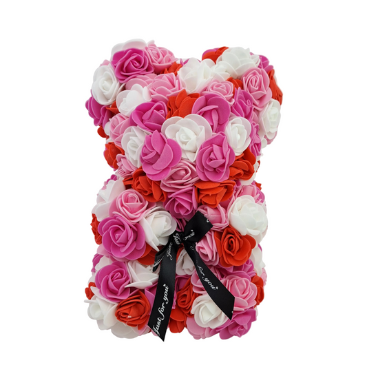 Medvedík z ruží - štvorfarebný red