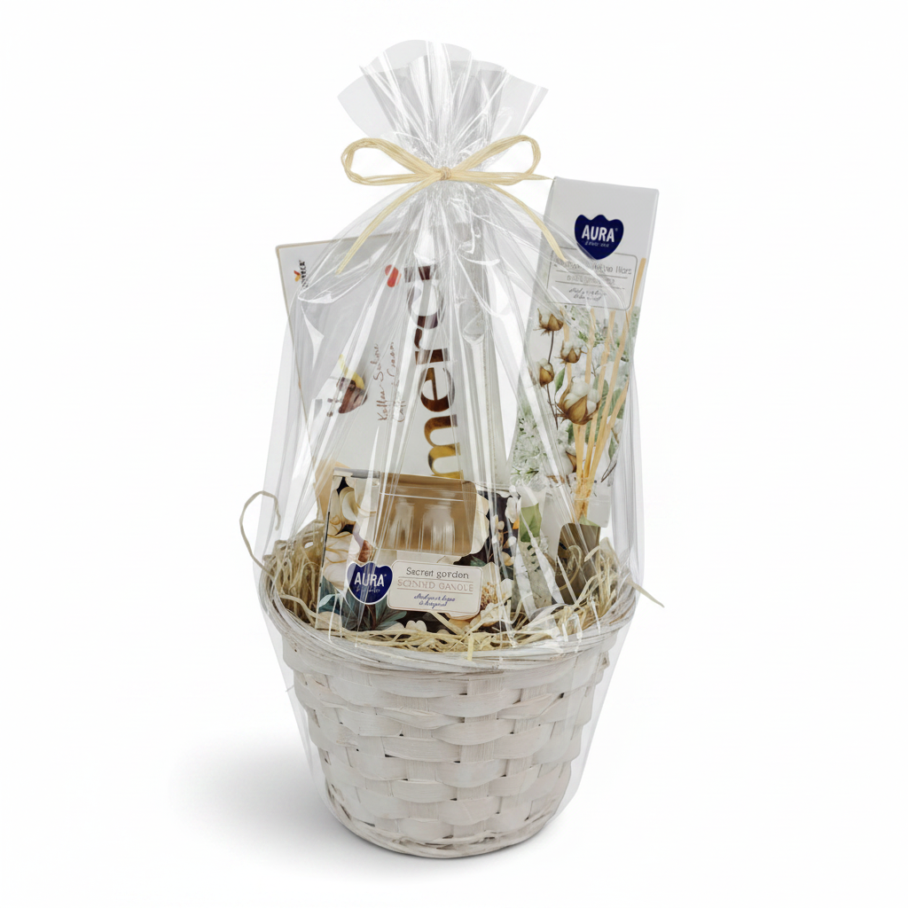 Donáška kvetov - Darčekový kôš - Vanilla Velvet - slovenske-kvety.sk
