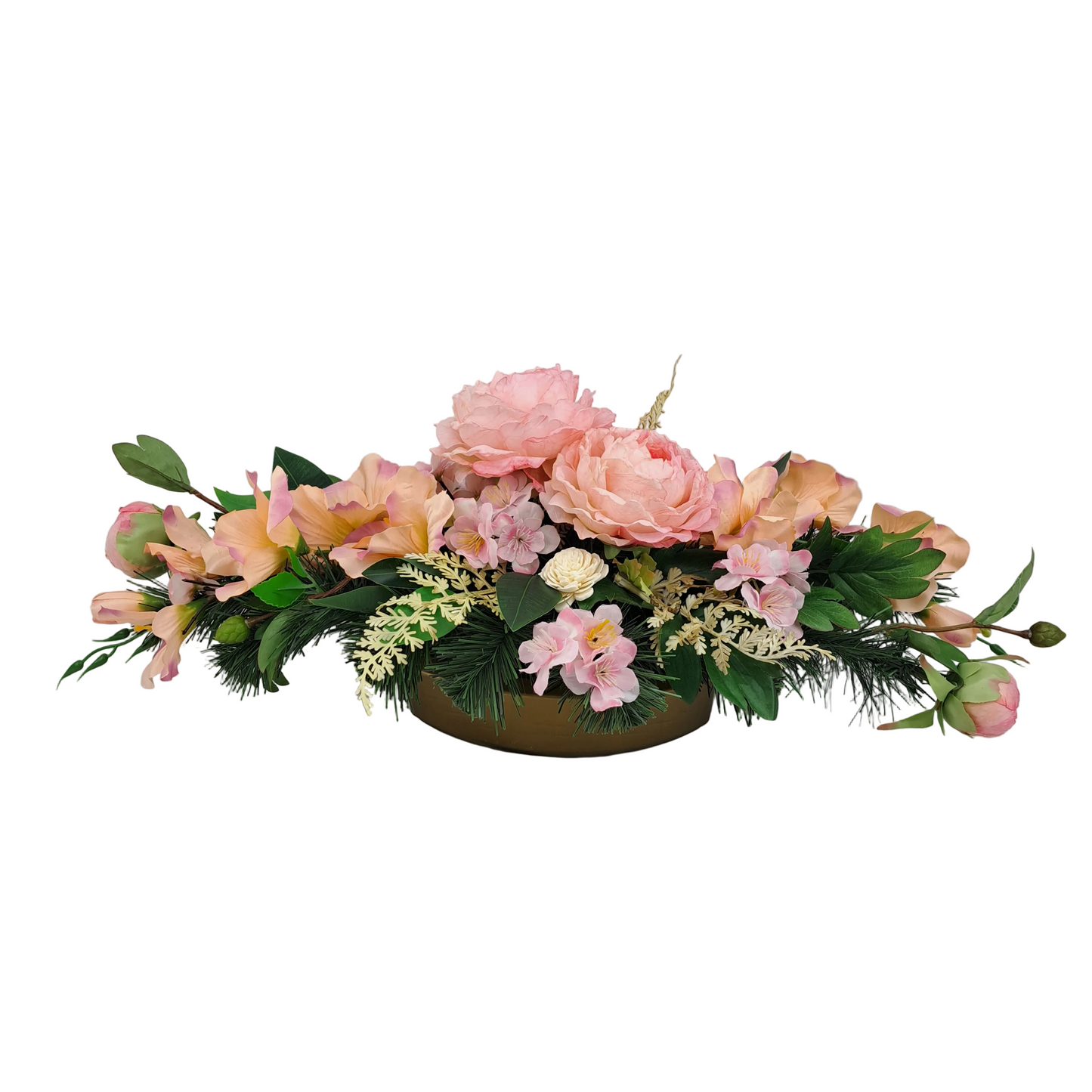 Smútočná kytica Peony - Lososová