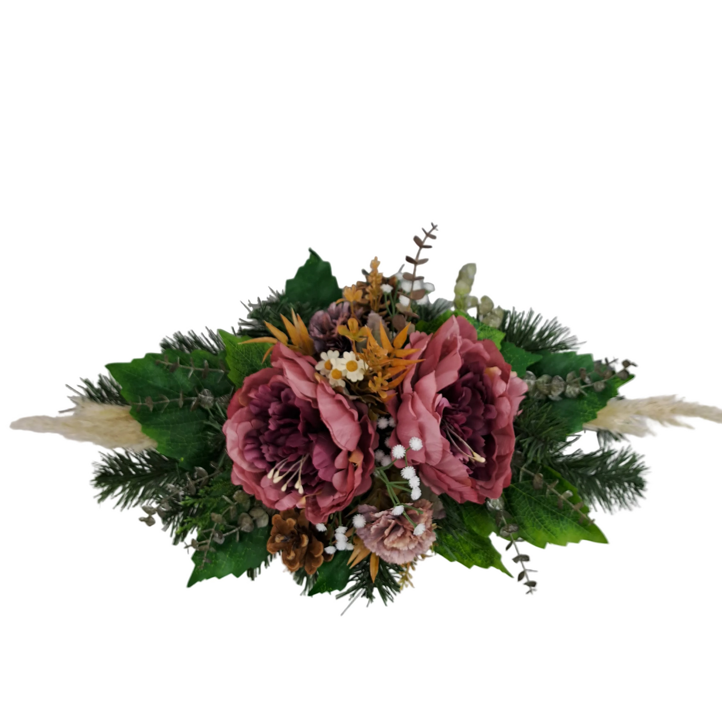 Smútočná kytica Peony - Vínová