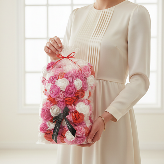 Medvedík z ruží - štvorfarebný red