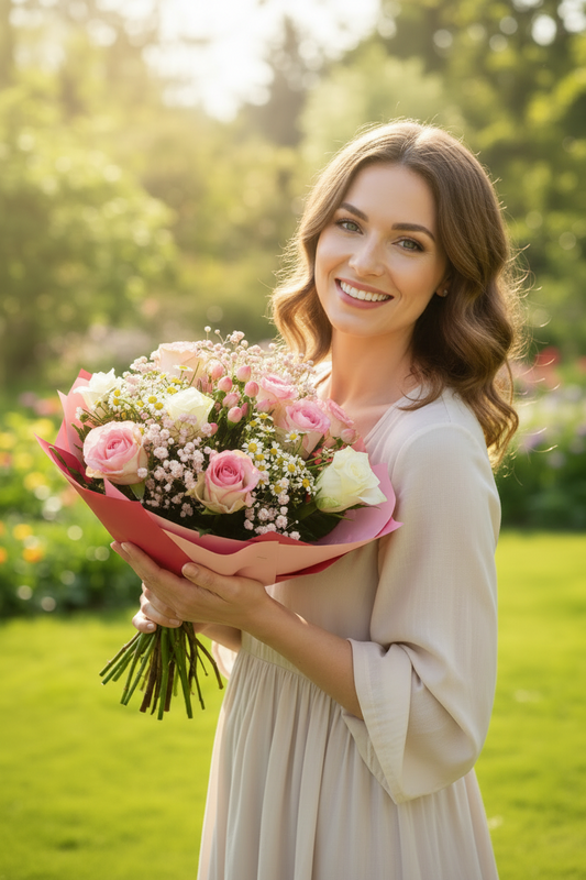 Donáška kvetov - Kytica Pink Blush - slovenske-kvety.sk