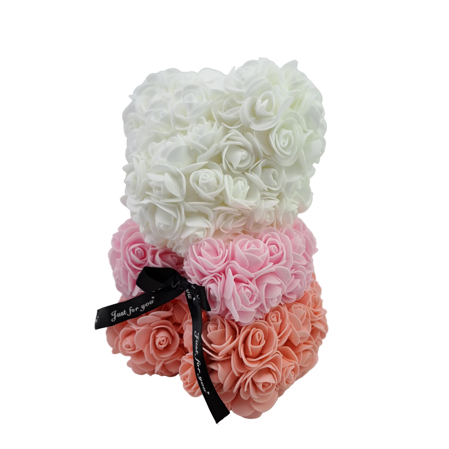 Medvedík z ruží - trojfarebný