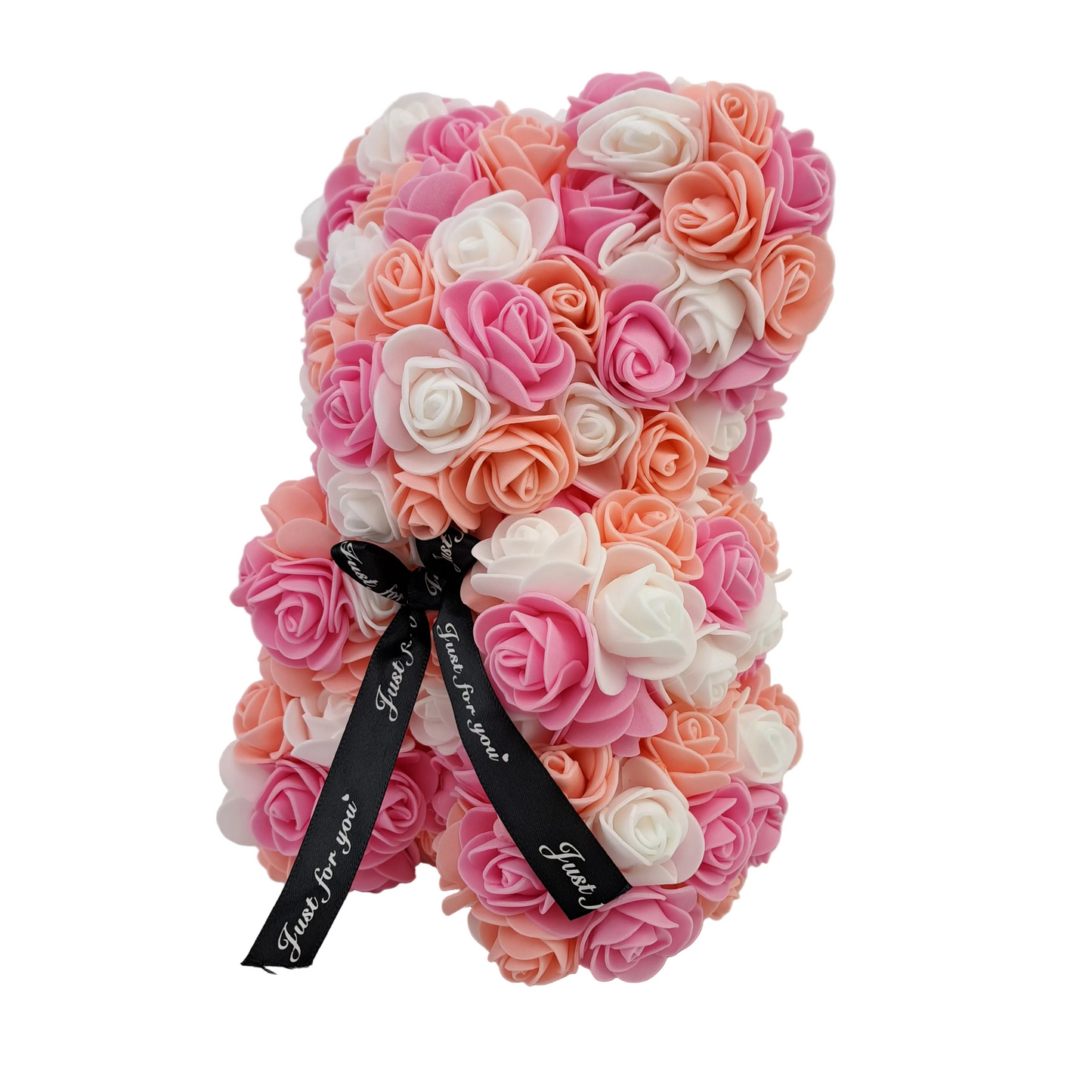 Medvedík z ruží - trikolora pink