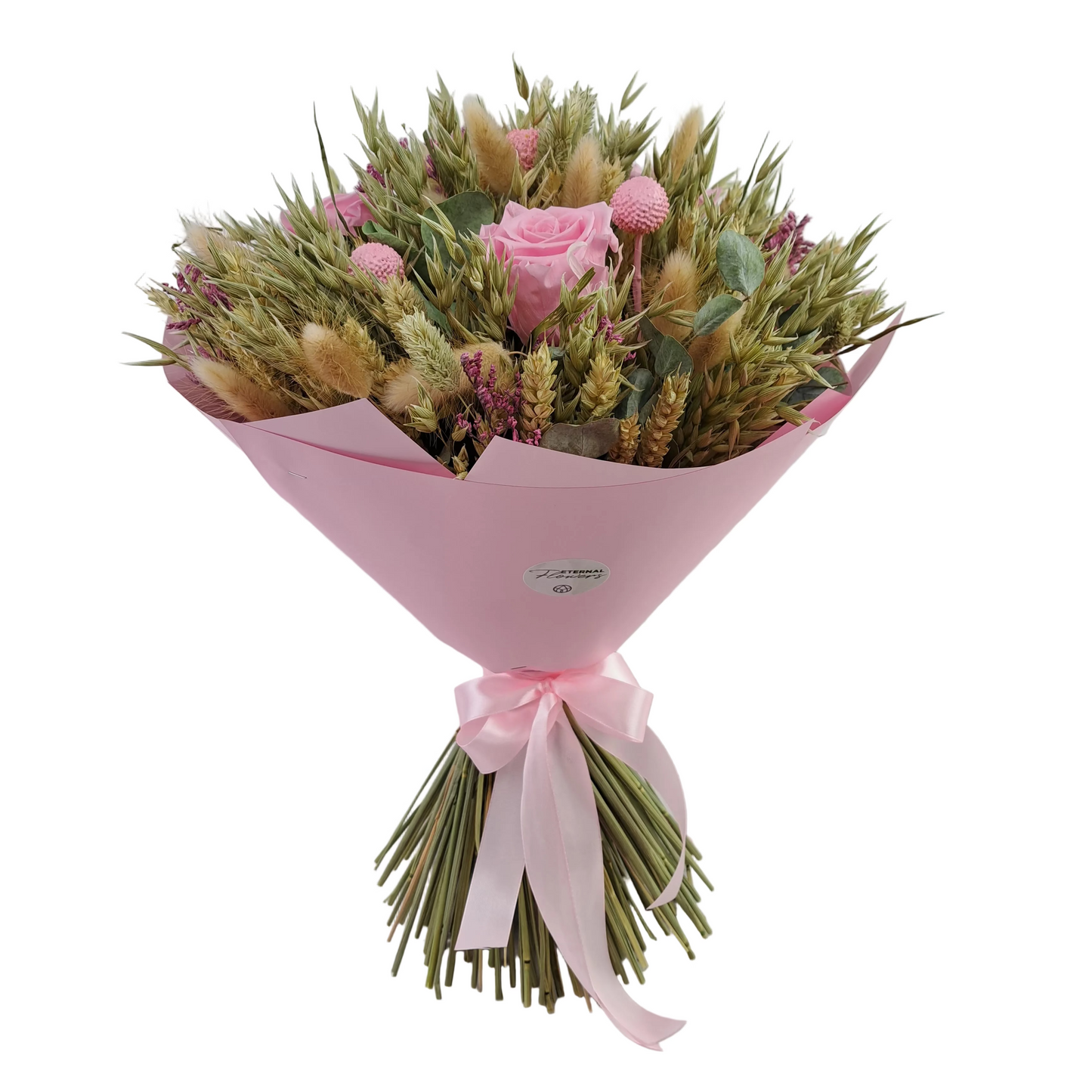 Sušená kytica - ružová