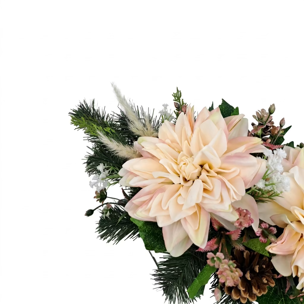Smútočná kytica Dahlia – Yellow Peach