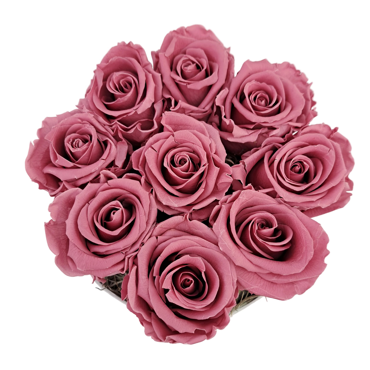 Flowerbox 9 stabilizovaných ruží - ETERNAL Flowers - Cherry pink