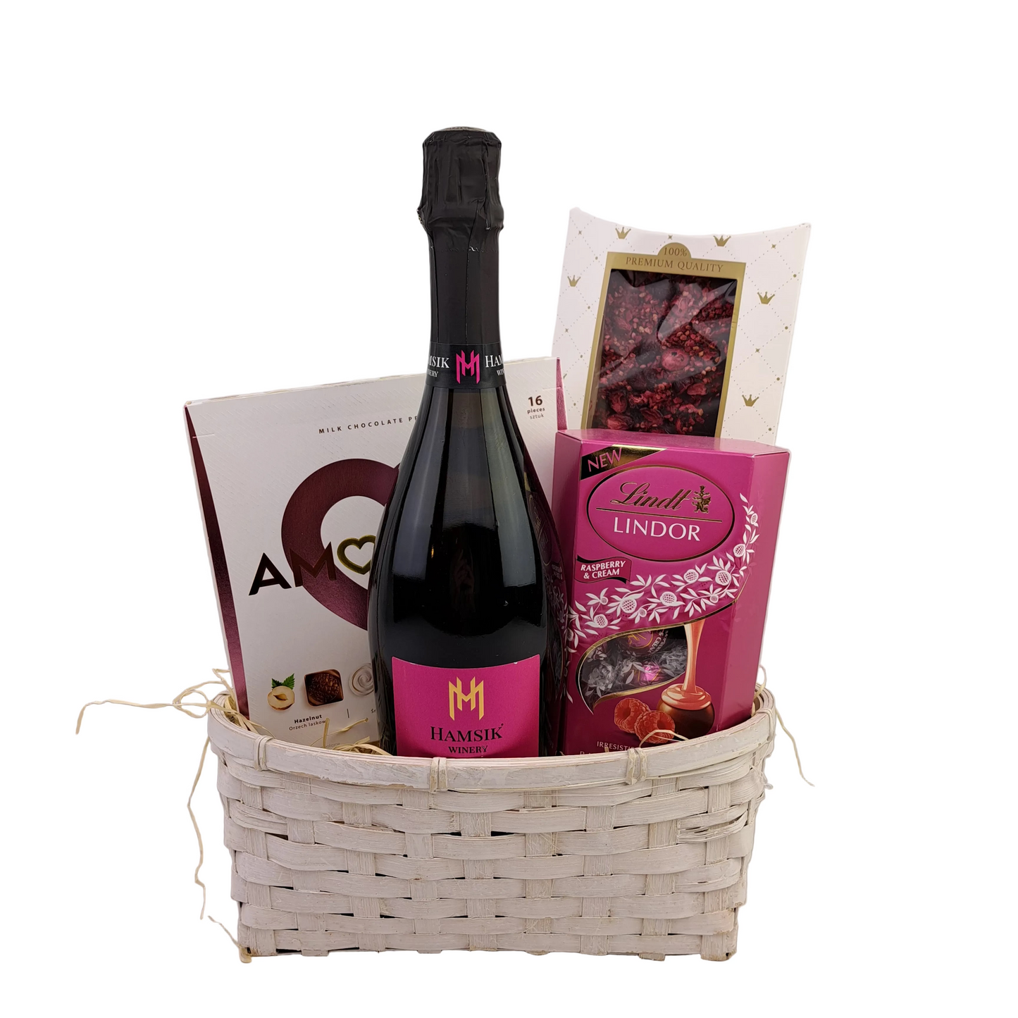 Donáška kvetov - Darčekový kôš – Sladká harmónia - slovenske-kvety.sk