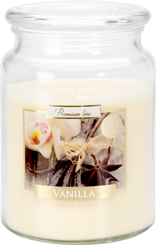 Veľká sviečka v skle - Vanilka