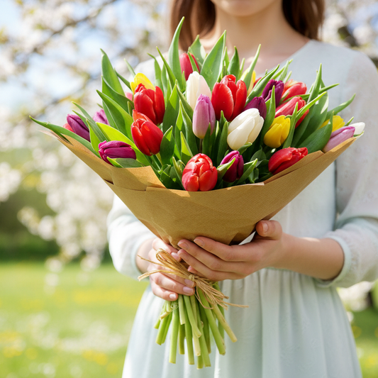 50 farebných tulipánov