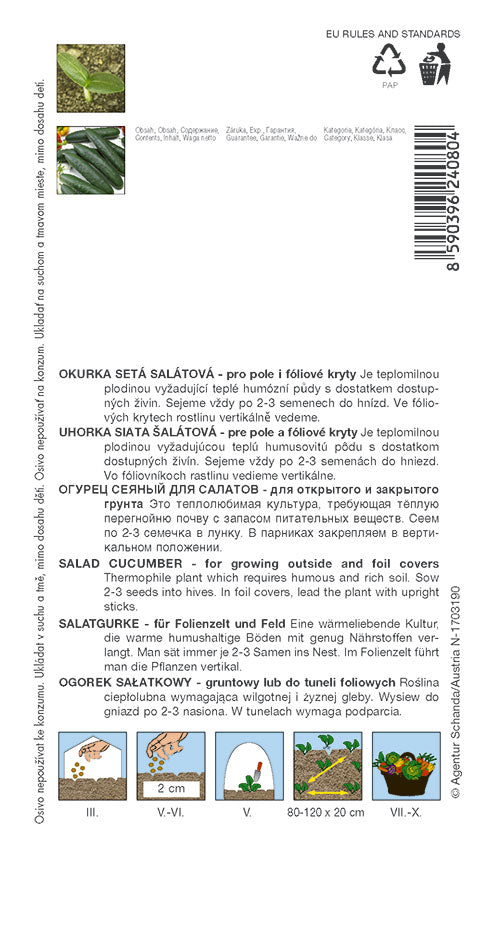Donáška kvetov - SEMO - Uhorka šalátová - AMANDA F1 - slovenske-kvety.sk