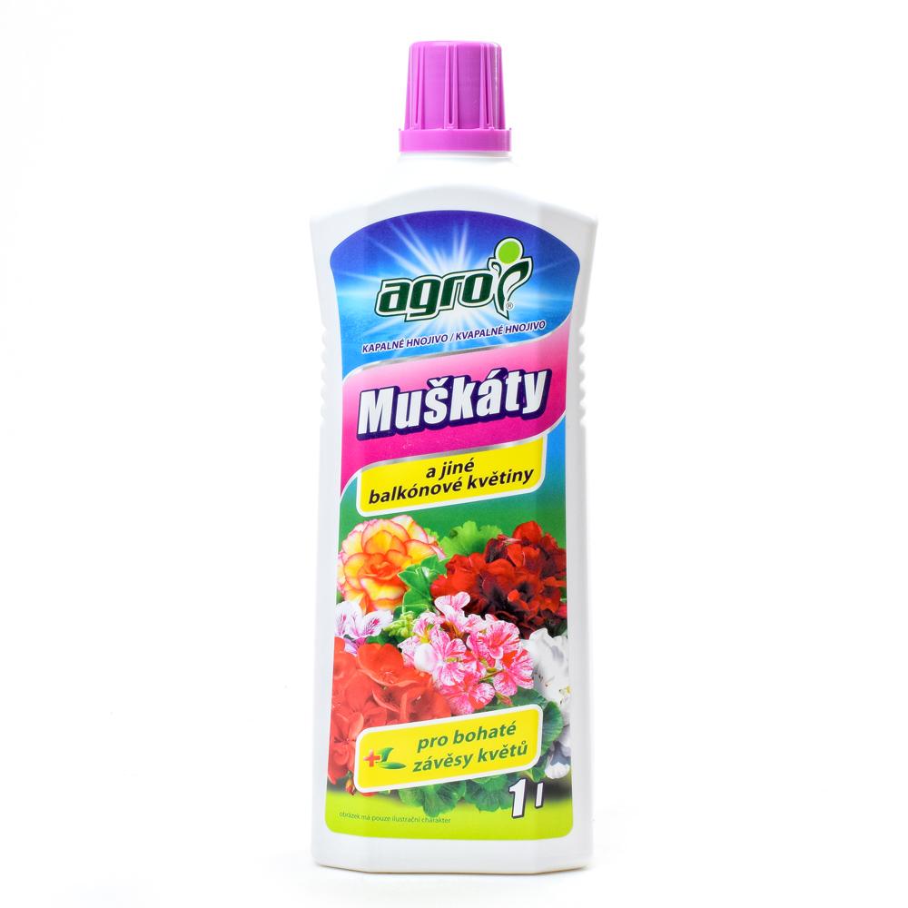 Donáška kvetov - Agro - Muškáty a balkónové kvety 1000ml - slovenske-kvety.sk
