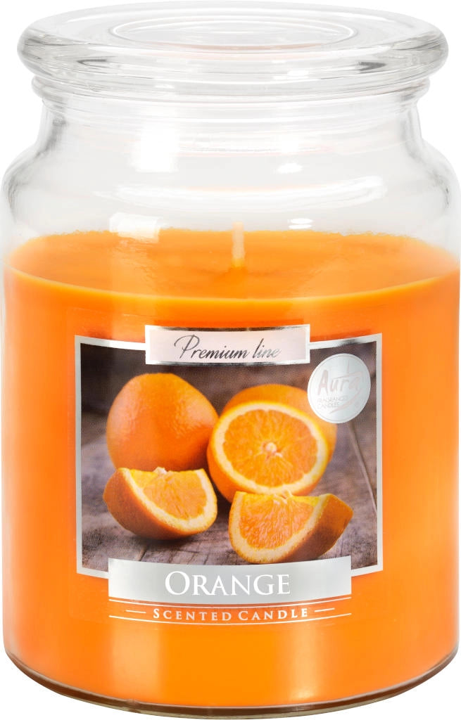 Veľká sviečka v skle - Pomaranč