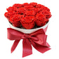 Flowerbox 15 stabilizovaných ruží - ETERNAL Flowers - červené ruže v bielom
