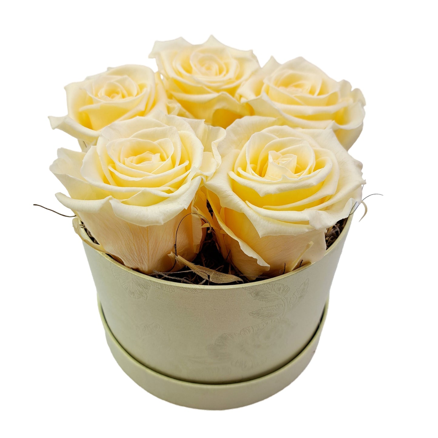 Flowerbox  stabilizovaných ruží - ETERNAL Flowers - Champagne