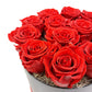 Flowerbox 13 stabilizovaných ruží - ETERNAL Flowers - červené ruže v čiernom