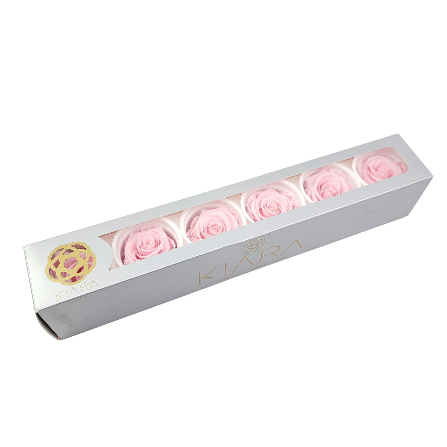 Stabilizované ruže 6ks box - ETERNAL Flowers Ružové